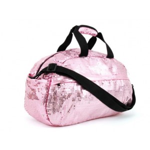 Sequin Duffle Bag- Light Pink