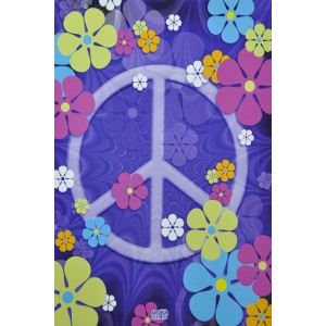 Removable Sticker Peace Flowers Mini